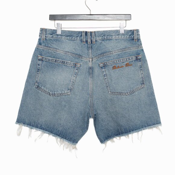 Balmain Blue Ripped Cotton Denim Jean Shorts - Mens Size 31 - NWT - Picture 3 of 14